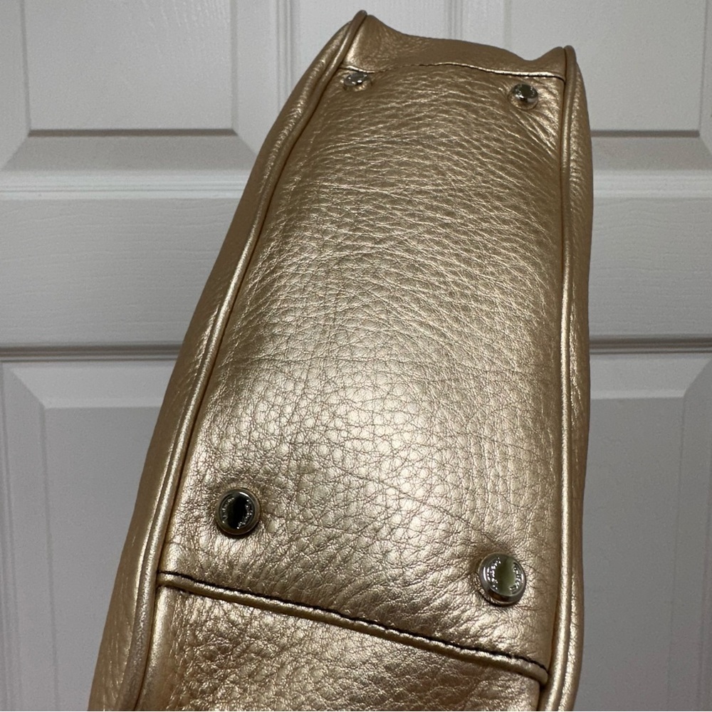 Like New Talbots Structured Hobo In Gold Pebbled … - image 7